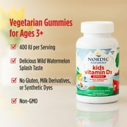 Nordic Naturals Vitamin D3 Gummies Kids، 400 IU، Vegetarian، Non-GMO 120 Ct