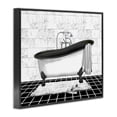 thumbnail image 4 of Stupell Industries Marble Pattern Bath Typography Painting Black Framed Art Print Wall Art, 20 x 16, 4 of 10