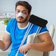 thumbnail image 4 of CATIEBYE 2Pcs Black Underarm Crutch Covers with Antislip Mesh Design for Enhanced Stability, 4 of 8