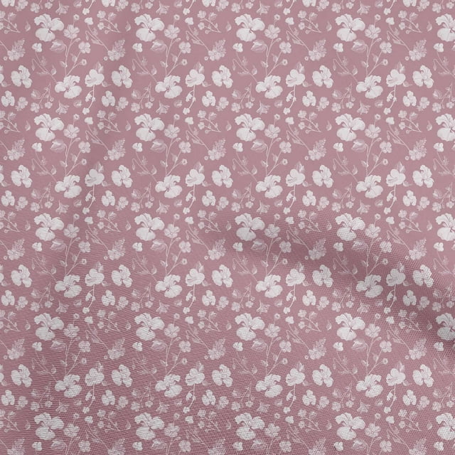 oneOone Silk Tabby Light Pink Fabric Floral Craft Projects Decor Fabric Printed By The Yard 42 Inch Wide
