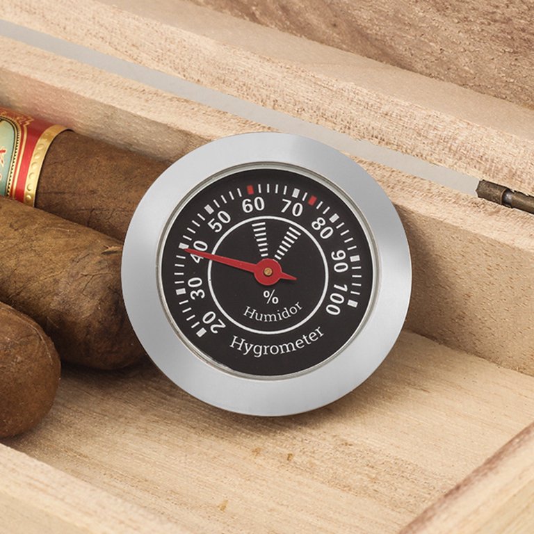 Cigar Hygrometer Round Hygrometer for Cigar Humidor Cigar Box