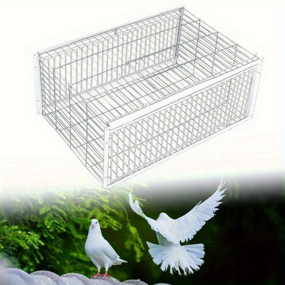 "Heavy-Duty Iron Trap Cage - 23.62x23.62x10.24"Escape-Proof with Single Door - Portable for Farm & Garden