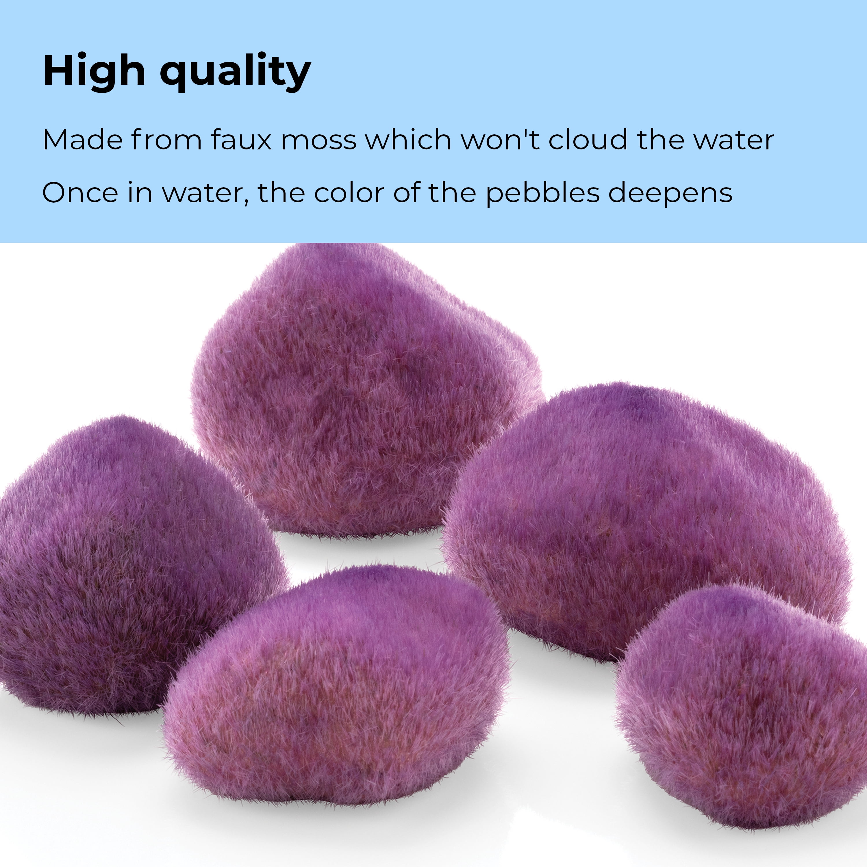biOrb Purple Moss Pebbles Set