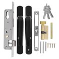 thumbnail image 3 of Reemplazo de manija de puerta Storm Juego de cerradura de manija de palanca de puerta de seguridad para puerta interior Puerta de patio y reemplazo de cerradura de manija de puerta Storm Negro, 3 of 5