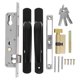 thumbnail image 3 of Reemplazo de manija de puerta Storm Juego de cerradura de manija de palanca de puerta de seguridad para puerta interior Puerta de patio y reemplazo de cerradura de manija de puerta Storm Negro, 3 of 5
