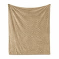 thumbnail image 1 of Neutral Color Soft Flannel Fleece Blanket, Vertically Demonstrated Crossing Waves Strokes Vintage Ornaments in Harmony, Cozy Plush for Indoor and Outdoor Use, 50" x 60", Almond Cream, by Ambesonne, 1 of 6