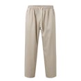 thumbnail image 4 of XDZJLR Men's Casual Pants Summer Elastic Waist Style Loose Large Size Drawstring Harem Trousers, 4 of 7