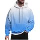 thumbnail image 2 of Sudadera con capucha para hombre, estilo casual, con cuello redondo, estampado, manga larga, blusa de poliéster, 2 of 6