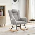 thumbnail image 6 of CazToi Modern Upholstered Glider Rocking Chair with High Backrest and Headrest for Home, 6 of 6