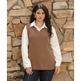 thumbnail image 3 of TIYOMI Ladies Plus Size Khaki 4X Sweater Vest Sleeveless Pullover Knitted Tops V Veck Knitting Tank Tops Fall Winter Cable Knit Casual Vest 4XL 24W 26W, 3 of 8