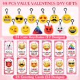 thumbnail image 2 of Tarjetas Dreampark para regalos del día de San Valentín, 24 unidades, con llaveros con emoticonos, 2 of 8