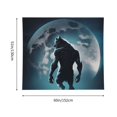 thumbnail image 3 of Yiaed Moon Wolf Warrior Print Tapestry for Bedroom,Tapestry Wall Tapestries, Tapestry Aesthetic for Living Room Dorm Room 51" X 60", 3 of 6