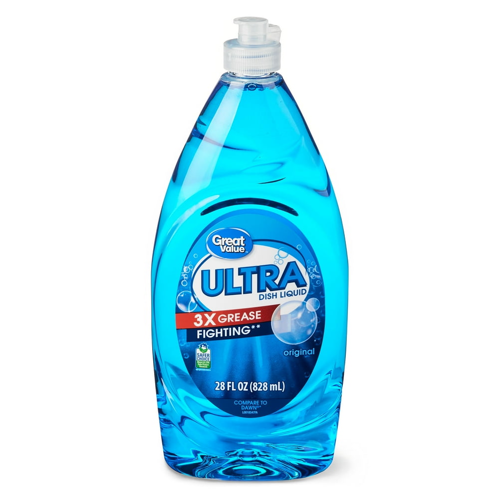 Great Value Ultra Dish Liquid, Original Scent, 28 Fluid Ounce
