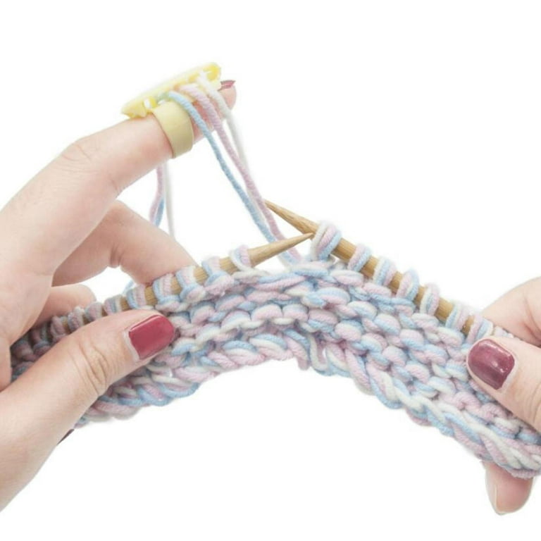 Knitting Thimble, 3Pcs Yarn Guide Separated Knitting Thimble Yarn