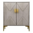 thumbnail image 2 of Maklaine Contemporary Modern Storage Cabinet in Gray Washed/Gold, 2 of 3