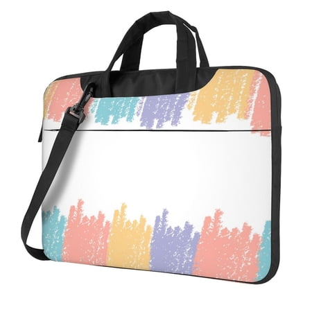 Colorful Strokes Border Laptop Bag, 13 inch Laptop or Tablet, Business Casual Laptop Bag