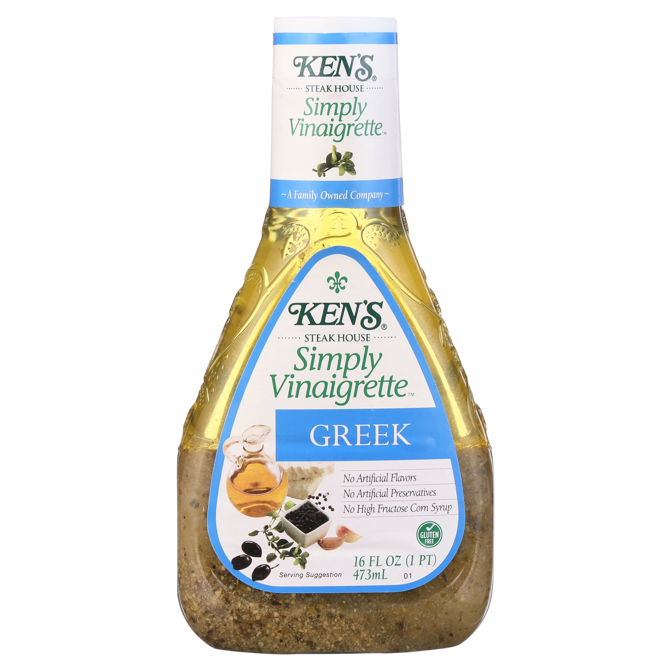 Ken's Steakhouse Simply Vinaigrette, Greek, 16 fl oz