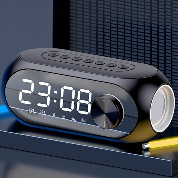 Chmadoxn Speaker Drop-proof Wireless Bluetooth Speaker Alarm Clock Good Sound Quality Long Battery Life Desktop Companion Wireless Speak