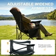 thumbnail image 4 of EVER ADVANCED Folding Camping Chair with High Back Padded Oversized Portable Lawn Chairs Lightweight Sturdy Steel Foldable Outdoor Camp Chair for Adults, Black, 4 of 10