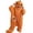 Orange, variant on AURORADY 2026 Hot Sale Halloween One Piece Pajama Soft Fluffy Hooded Fleece Jumpsuit, Long Sleeve Loose One Piece Loungewear with Pockets for Halloween Party Fall Photos Candy Night