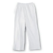 Collections Etc Samanthas Style Shoppe Women's Elastic Waist Comfortable Cropped Capri Pants, White, XXX Large