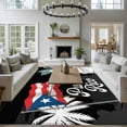 thumbnail image 3 of Puerto Rico Flag Large Area Rugs 8x10 ft Modern Art Building Red Blue Flag Palm Trees Washable Rug Non Slip Indoor Carpet Absorbent Floor Mat for Living Room Bedroom Dining Room, 3 of 9