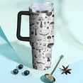 thumbnail image 6 of 40oz Mushroom Tumbler with Handle and Straw, Gothic Stainless Steel Insulated Cup with Lid and Straw, Travel Coffee Mug Water Bottle, Birthday Mothers Day Gifts for Women Men Mushroom Lovers, 6 of 6