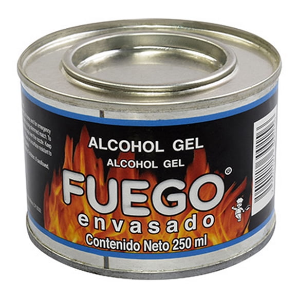 alcohol en gel 250 ml negro fuego envasado