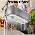 thumbnail image 4 of Stainless Steel Sink Drain Strainer Basket, Multifunctional Hanging Sink Strainer Drain Basket, Kitchen Sink Food Waste Strainer and Vegetable Cleaner, 4 of 5