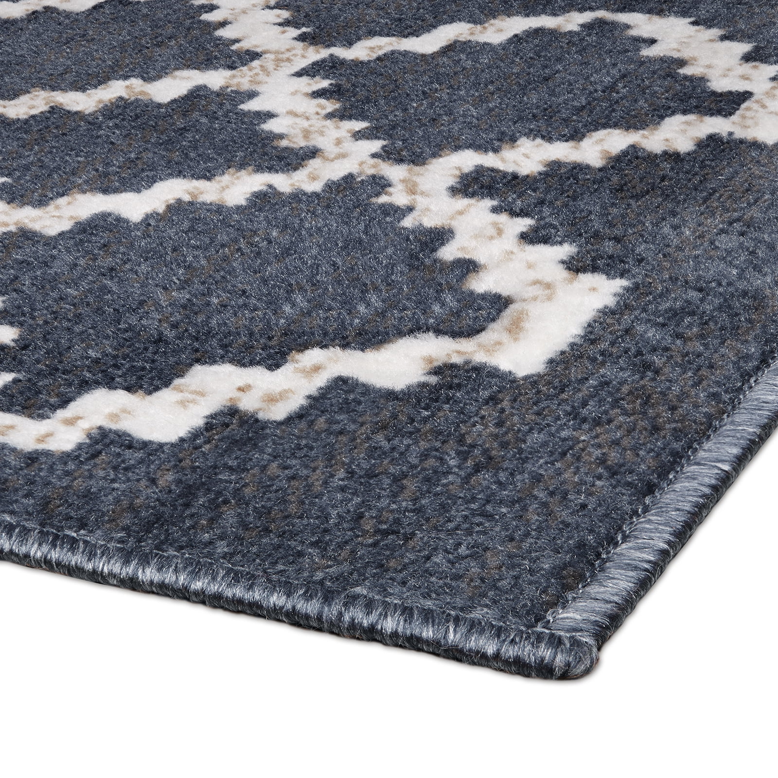 Woven Trends Modern Contemporary 3-Piece Rug Set, 5x7 Area Rug, 2x5 Runner Rug, 2x3 Accent Mat, Livingroom, Bedroom, Entryway, Durable and Stain Resistant, Blue/Gray