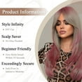 thumbnail image 2 of Long Black Wigs for Women Shouler-Length Black Mixed Blonde with Bangs Natural Synthetic Wig Hair Repalcement Wig for Daily Party Use, 2 of 11