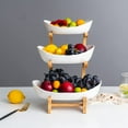 thumbnail image 4 of EIMELI 3 Tier Ceramic Fruit Basket Holder Bowl Stand Storage Stand Dining Kitchen Decor White, 4 of 9