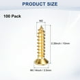 thumbnail image 3 of Uxcell 100-Pack Wood Screws, M2 x 10mm Brass Phillips Flat Head, 3 of 6