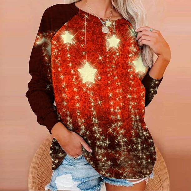 Puntoco, camiseta de manga larga suelta con cuello redondo y estampado informal a la moda de verano para mujer, blusa, Jersey Puntoco Puntoco-1652