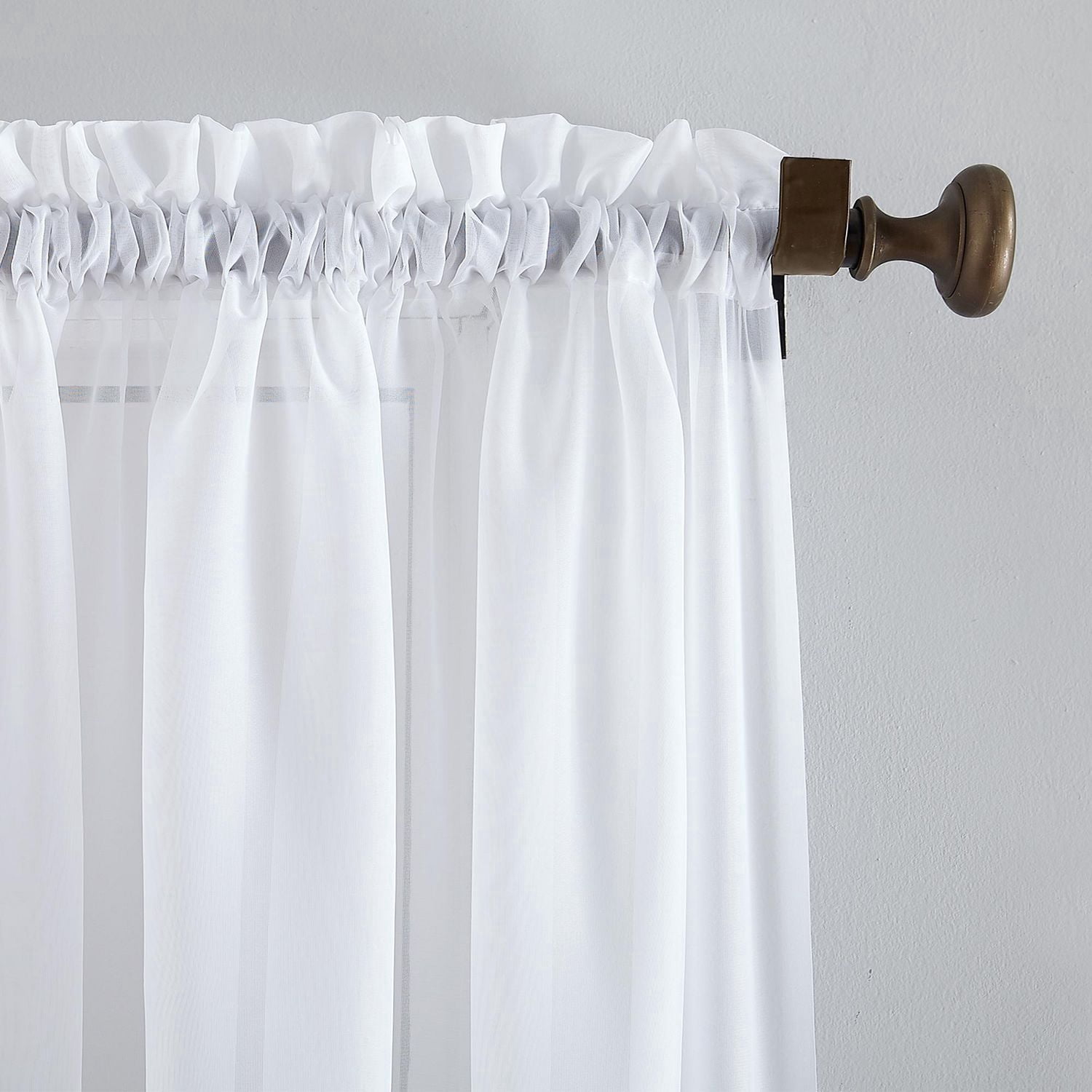 Mainstays Marjorie Sheer Voile Window Curtains Panel Pair