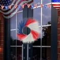 thumbnail image 4 of Qocolhg Independence Day Wreath, Red White Blue Artificial Reeds Wreath with Star Patriotic Floral Decorations Wreath Home Indoor Outdoor Hanging Pampas Grass Wreath for Memorial Day July 4th, 4 of 8