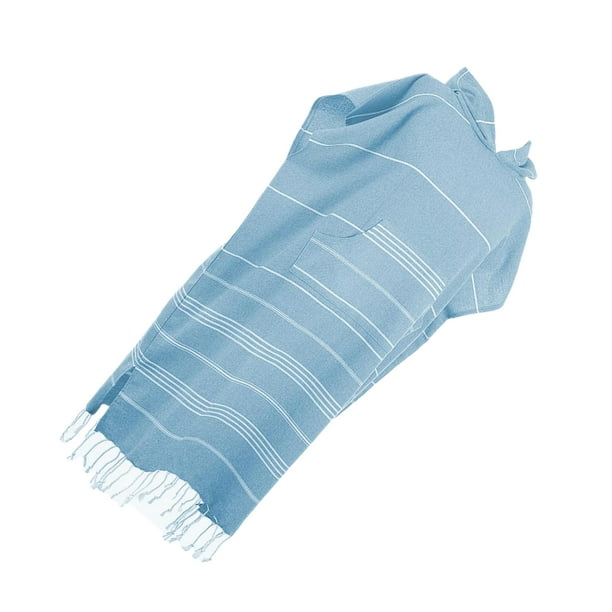 Matsuzay Surfer Poncho Cape Toalla con capucha de gran tamaño para un cambio rápido después de nadar Albornoz Toalla de playa Capa Decoración del hogar azul