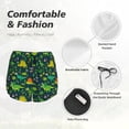 thumbnail image 6 of Fotbe Dinosaurs and Tropical Leaves and Flowers Womens High Waist Running Shorts Athletic Workout Quick Dry Shorts for Women with Pockets Gym Yoga Summer Shorts-, 6 of 9