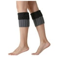 thumbnail image 3 of Socks Winter Warm Knit Leg Warmers Crochet Leggings Slouch Boot SocksSocks For Women, 3 of 4