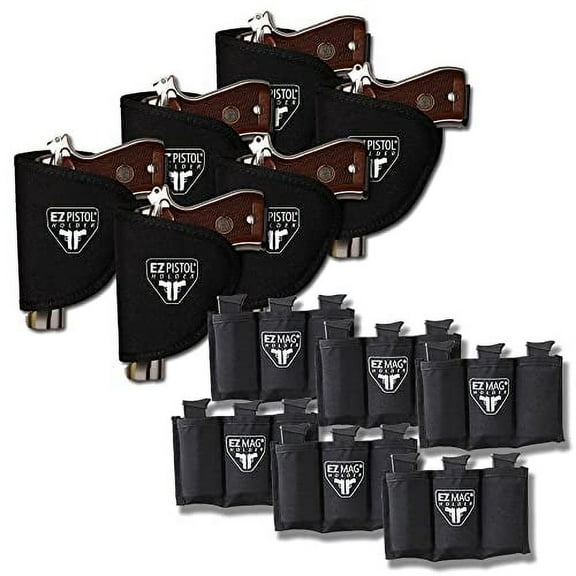 EZ Pistol Holder Value Pack - 6 Pistol Holders and 6 Magazine Holders