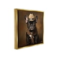 thumbnail image 4 of Stupell Industries French Bulldog Portrait Animals & Insects Painting Gold Floater Framed Canvas Art Print Wall Art, 25 x 25, 4 of 10