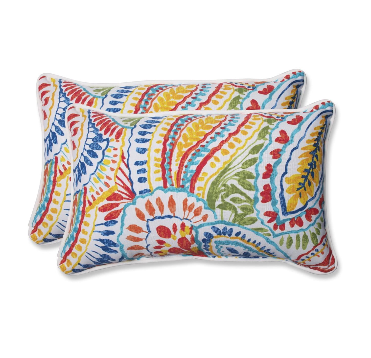 Pillow Perfect Outdoor/ Indoor Ummi Multi Rectangular Throw Pillow (Set of 2)