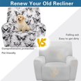 thumbnail image 5 of Jiueut Butterfly Print Recliner Cover, Stain Resistant Furniture Protector Dustproof Recliner Slipcover with Elastic Bottom for Pet Hair Protection, 5 of 7