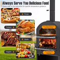 thumbnail image 4 of Laicejoy Outdoor Pizza Oven, Multi-fuel Pizza Maker w/ 12" Pizza Stone, Pizza Peel, 2 Cooking Grills & Thermometer, Portable Pizza Stove, 4 of 8