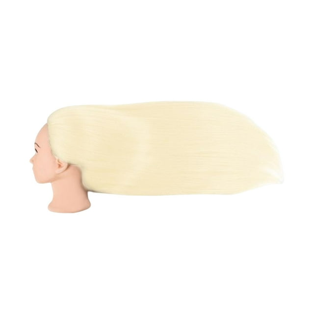 Cabeza de maniquí, entrenamiento de estilismo, escalera de pelo de fibra sintética, entrenamiento de peluquería Detrás blanco Zulema Cabeza de maniquí