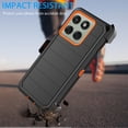 thumbnail image 3 of For Motorola Edge 2025 Case with Holster Belt Clip, Military Grade Drop Tested Full Body Protection Shockproof Heavy Duty Kickstand Cell Phone Case Defender Cover for Motorola Edge 2025 - Orange, 3 of 10