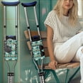 thumbnail image 2 of COEQINE Rooster Crutch Pouch Daisy Underarm Crutches Attachment Hanging Pouch Medical Crutch Accessories Adjustable Crutch Carrying Pouch for Crutches Walker Wheelchairs, 2 of 7