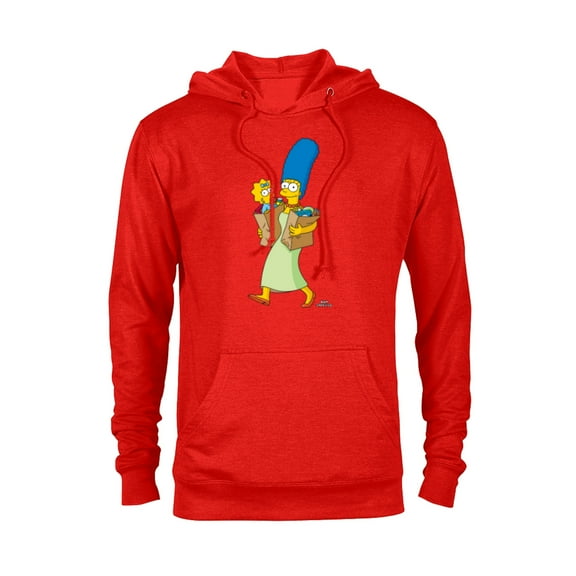 The Simpsons Marge Simpson and Maggie Grocery Run - Pullover Hoodie for Adults - Customized-Red Heather