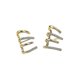 thumbnail image 2 of 2pairs Shiny Crystal Claw Earrings Cuff For Women Needle Ear Piercing Studs, 2 of 4