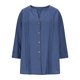 thumbnail image 2 of TaTaai Women’s V Neck Button Front 3/4 Sleeve T Shirts Casual Loose Blouses Pleated Solid Color Linen Blend Polyester Tops Spring Summer Daily Tees Gift, 2 of 9